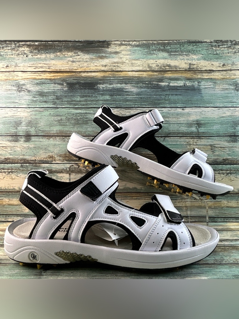 Oregon Mudders Athletic Golf Sandals Womens Size 12 White Adjustable Straps NEW
